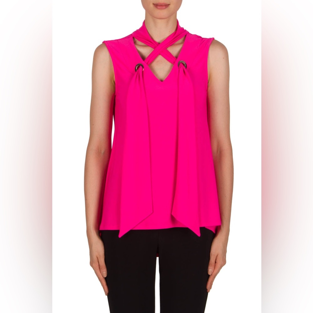 NWT Joseph Ribkoff Neon Pink Top, Size 10